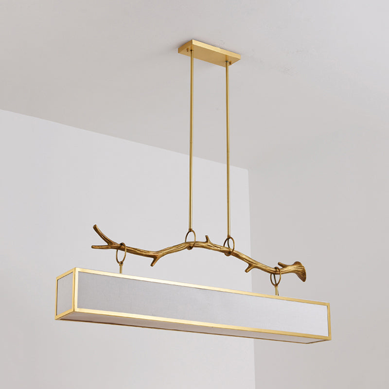 Luci a sospensione a sospensione in metallo in ottone lampade appese lineari moderne per sala da pranzo