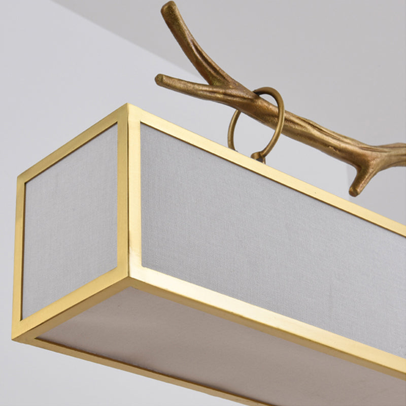 Luci a sospensione a sospensione in metallo in ottone lampade appese lineari moderne per sala da pranzo