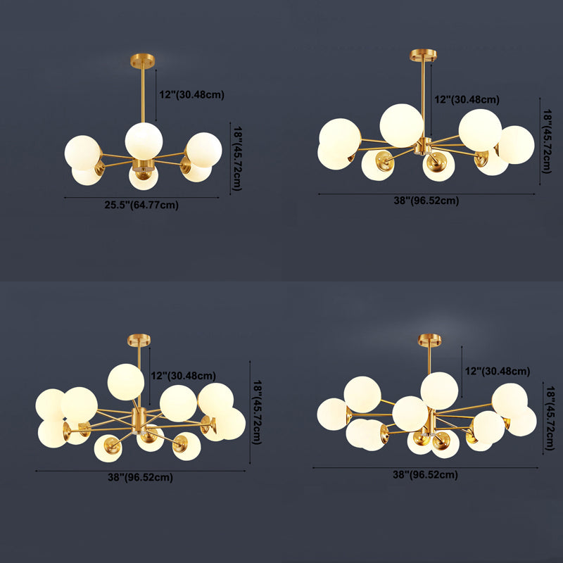 Lampade per lampadario moderno di rame Sputnik lampada a sospensione per soggiorno per soggiorno