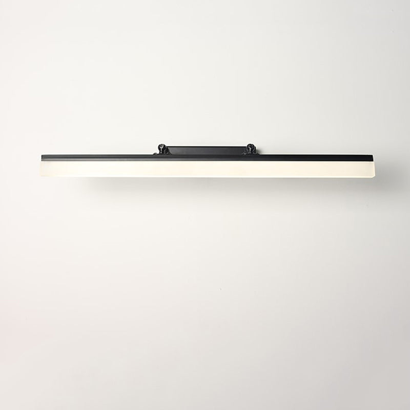 Metal Linear Shade Swing Arm Wall Lights Modern 1 Head Wall Mount Fixture in Black