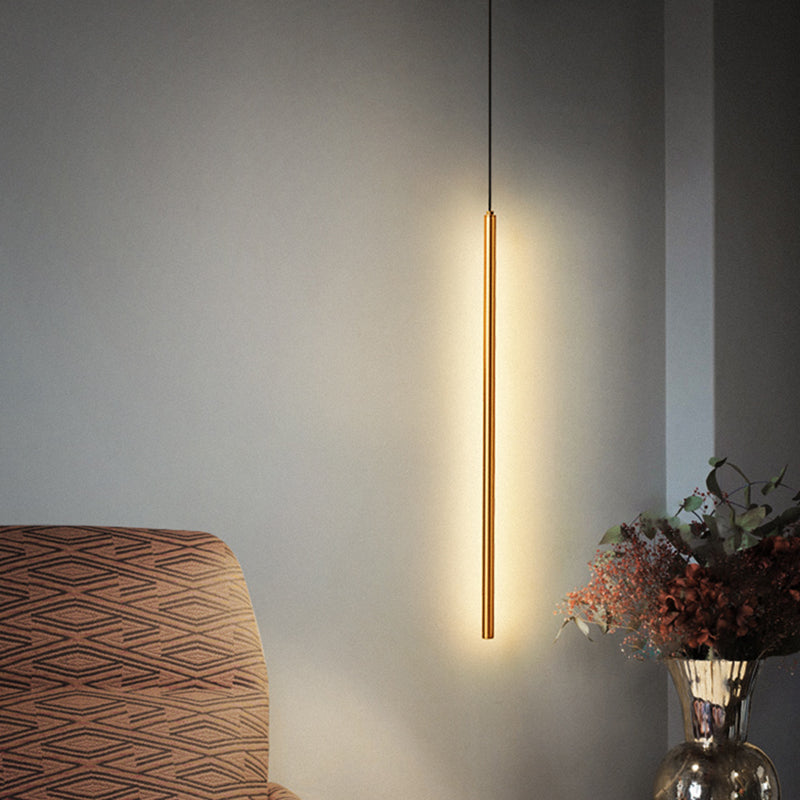 Minimalism Hanging Ceiling Light Metal Linear Ceiling Pendant Light for Bedroom