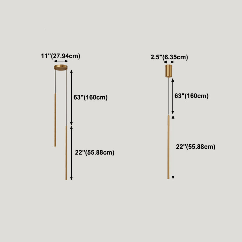 Minimalism Hanging Ceiling Light Metal Linear Ceiling Pendant Light for Bedroom