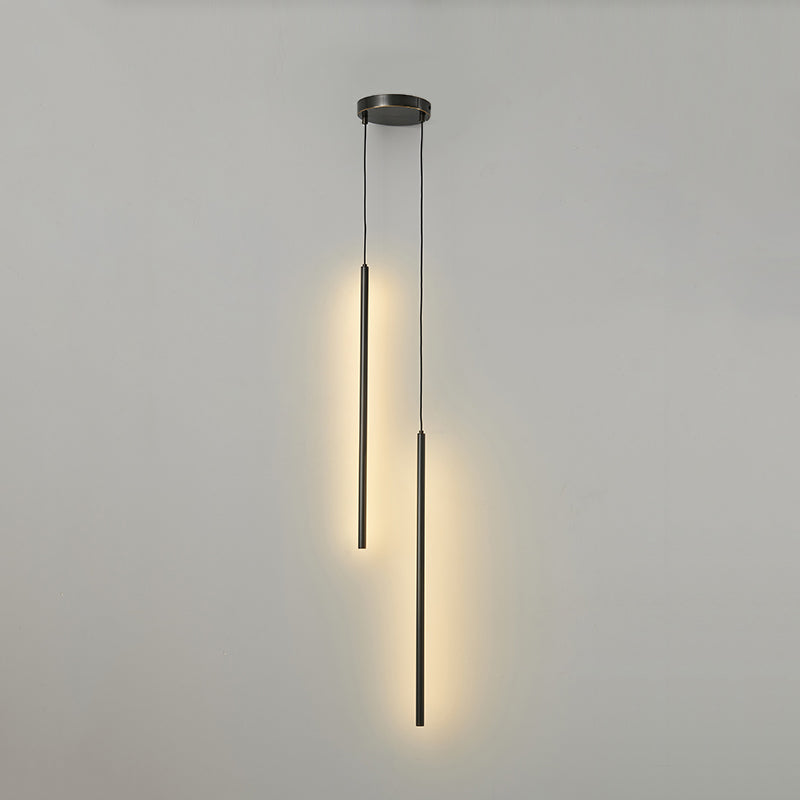 Minimalism Hanging Ceiling Light Metal Linear Ceiling Pendant Light for Bedroom