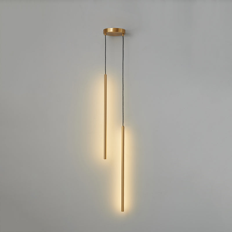Minimalism Hanging Ceiling Light Metal Linear Ceiling Pendant Light for Bedroom