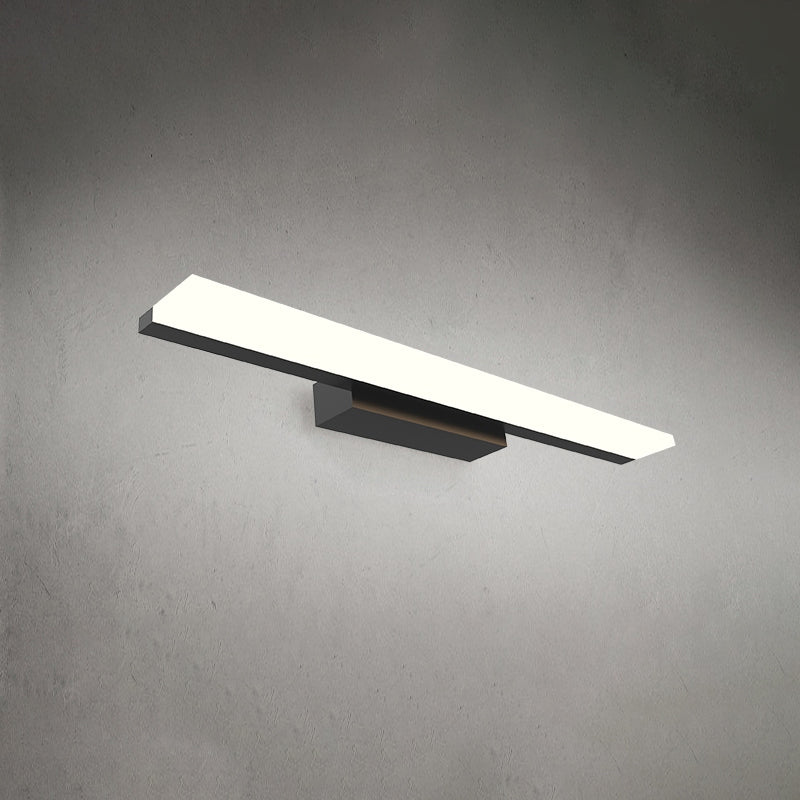 Acconde da muro di tonalità lineare a 1 luce moderna moderna illuminazione da parete specchio in stile semplice in bianco