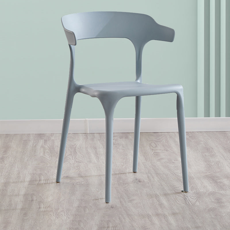 Modern Contemporary Plastic Side Chairs Multicolor Open Back Dining Chairs