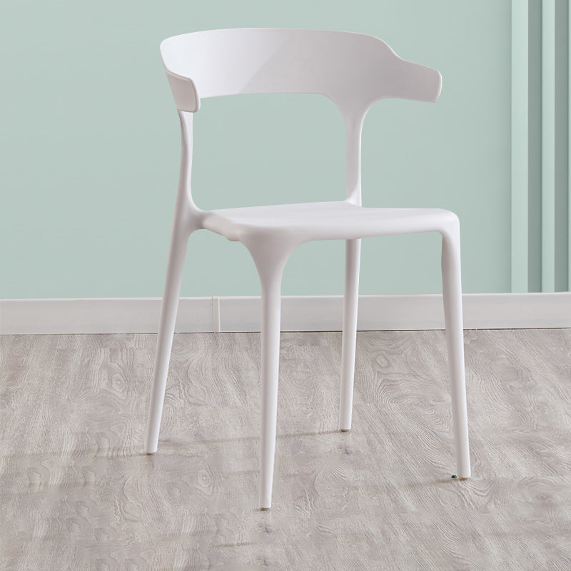 Modern Contemporary Plastic Side Chairs Multicolor Open Back Dining Chairs