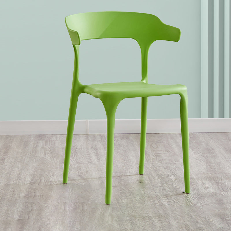 Modern Contemporary Plastic Side Chairs Multicolor Open Back Dining Chairs