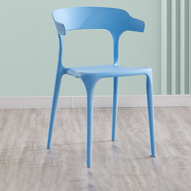 Modern Contemporary Plastic Side Chairs Multicolor Open Back Dining Chairs