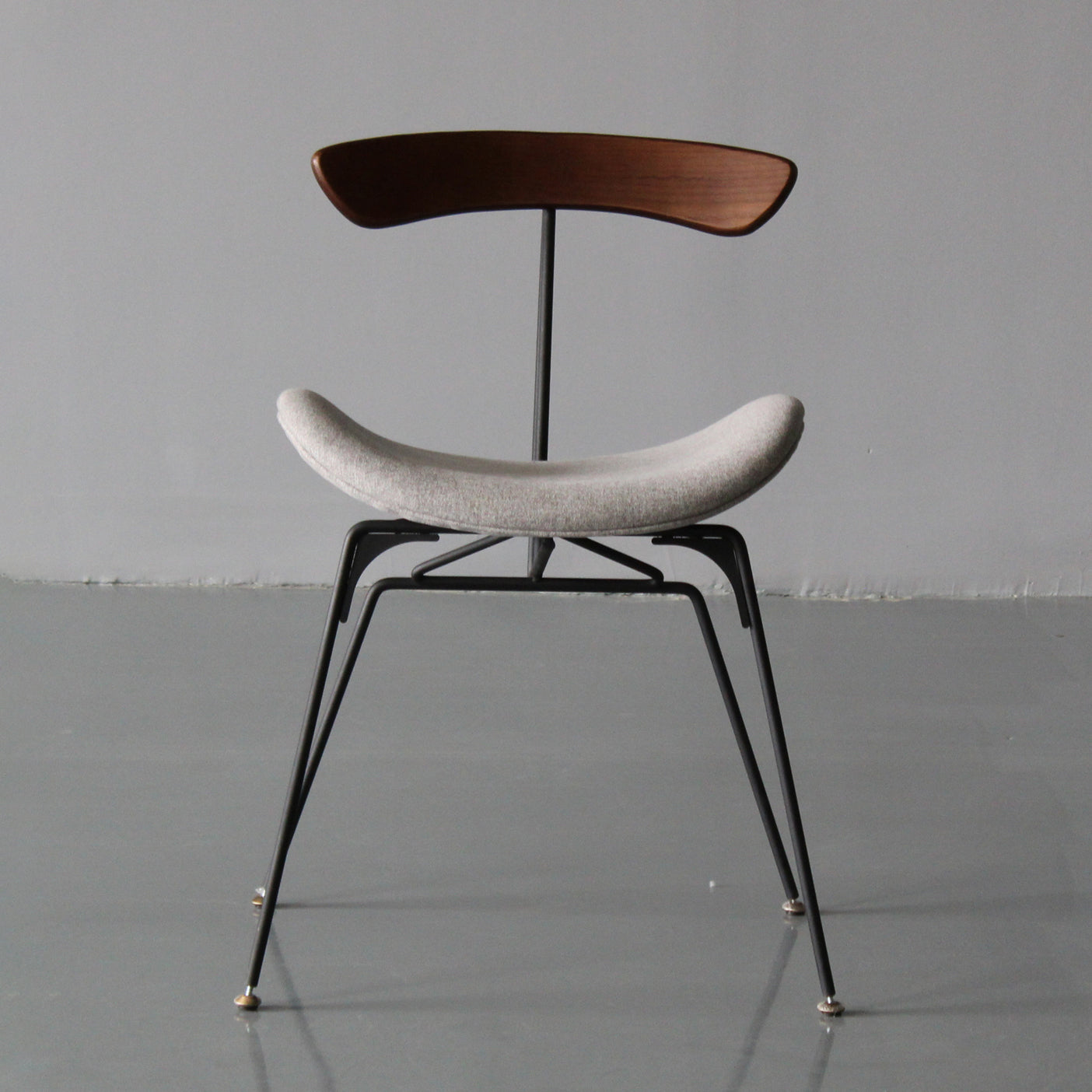 Ensembles de chaises latérales à dossier ouvert de chaise de salles à manger de cuisine en métal contemporain