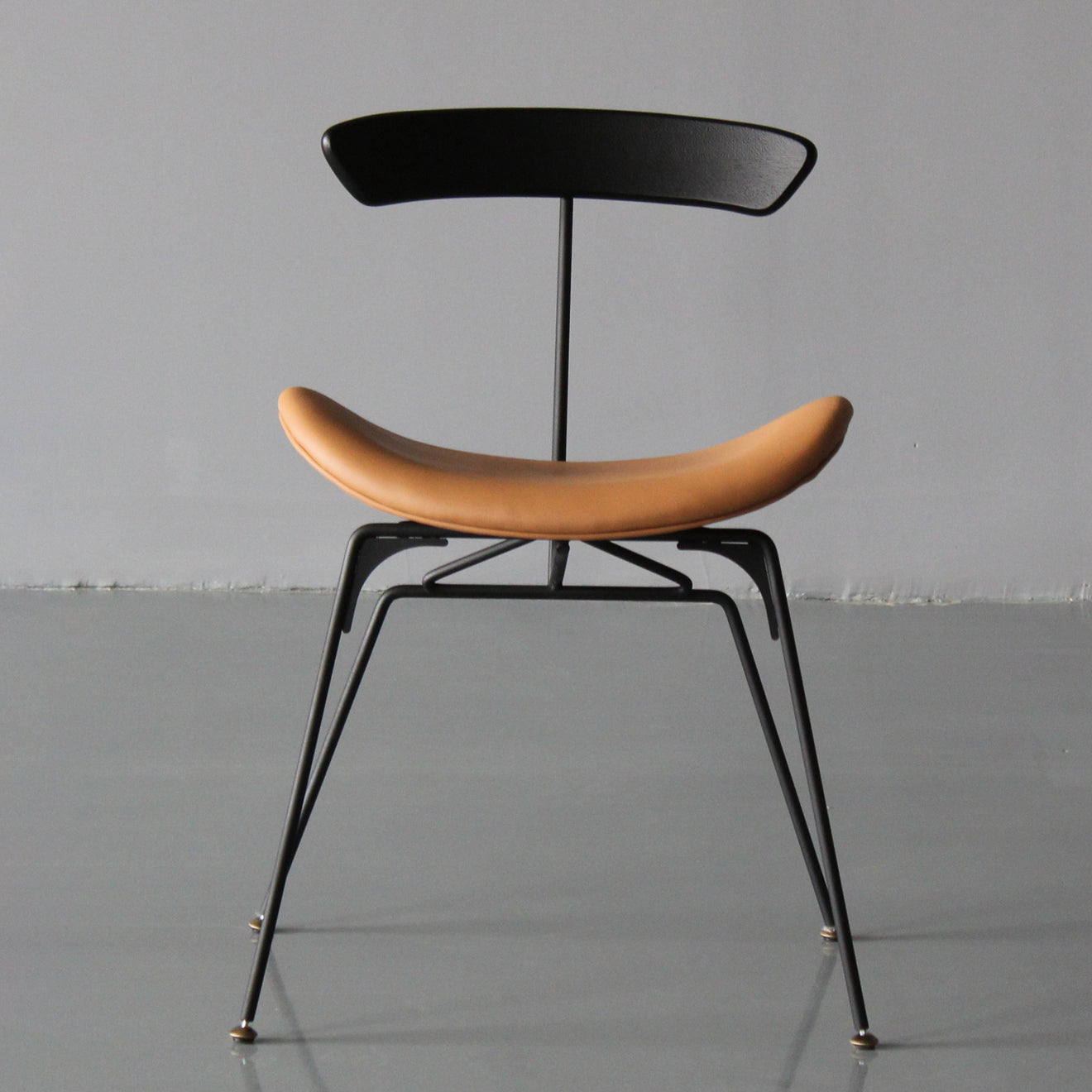Ensembles de chaises latérales à dossier ouvert de chaise de salles à manger de cuisine en métal contemporain