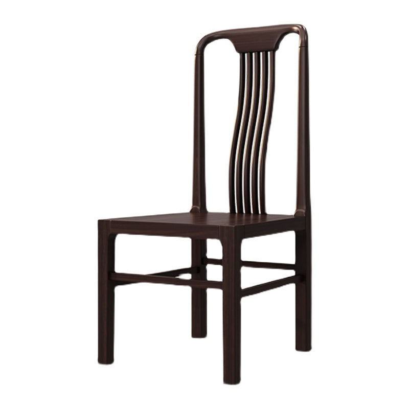 Chaise d'appoint traditionnelle en bois de 19 pouces de large, à dossier à lattes, pour usage domestique