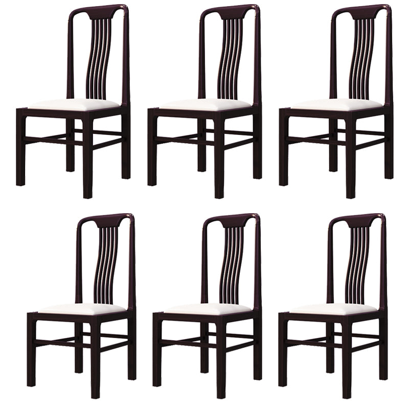 Chaise d'appoint traditionnelle en bois de 19 pouces de large, à dossier à lattes, pour usage domestique