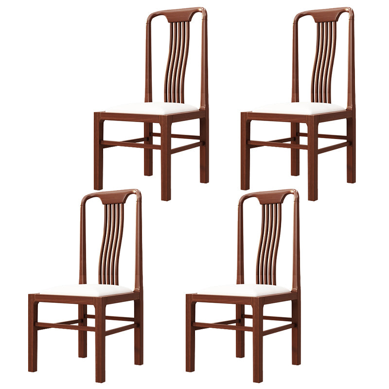 Chaise d'appoint traditionnelle en bois de 19 pouces de large, à dossier à lattes, pour usage domestique