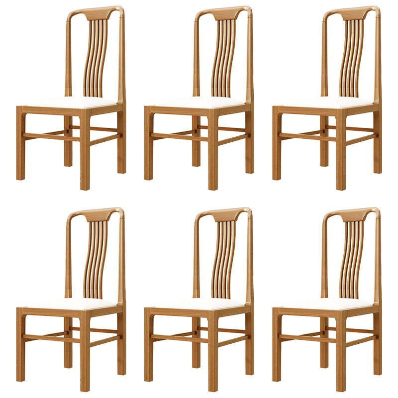 Chaise d'appoint traditionnelle en bois de 19 pouces de large, à dossier à lattes, pour usage domestique