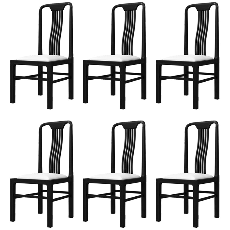 Chaise d'appoint traditionnelle en bois de 19 pouces de large, à dossier à lattes, pour usage domestique