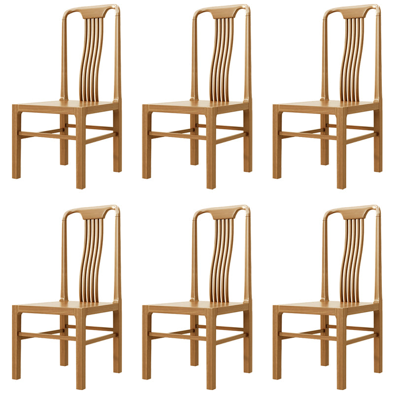 Chaise d'appoint traditionnelle en bois de 19 pouces de large, à dossier à lattes, pour usage domestique