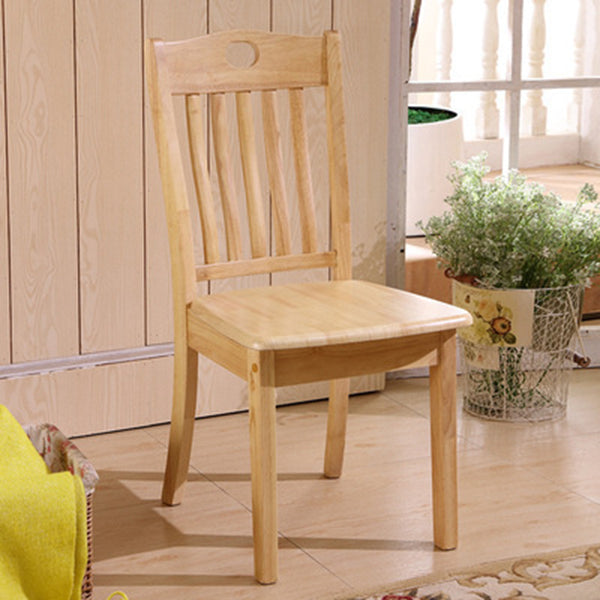 Silla lateral de madera maciza de estilo tradicional, silla de comedor con acabado mate para uso doméstico