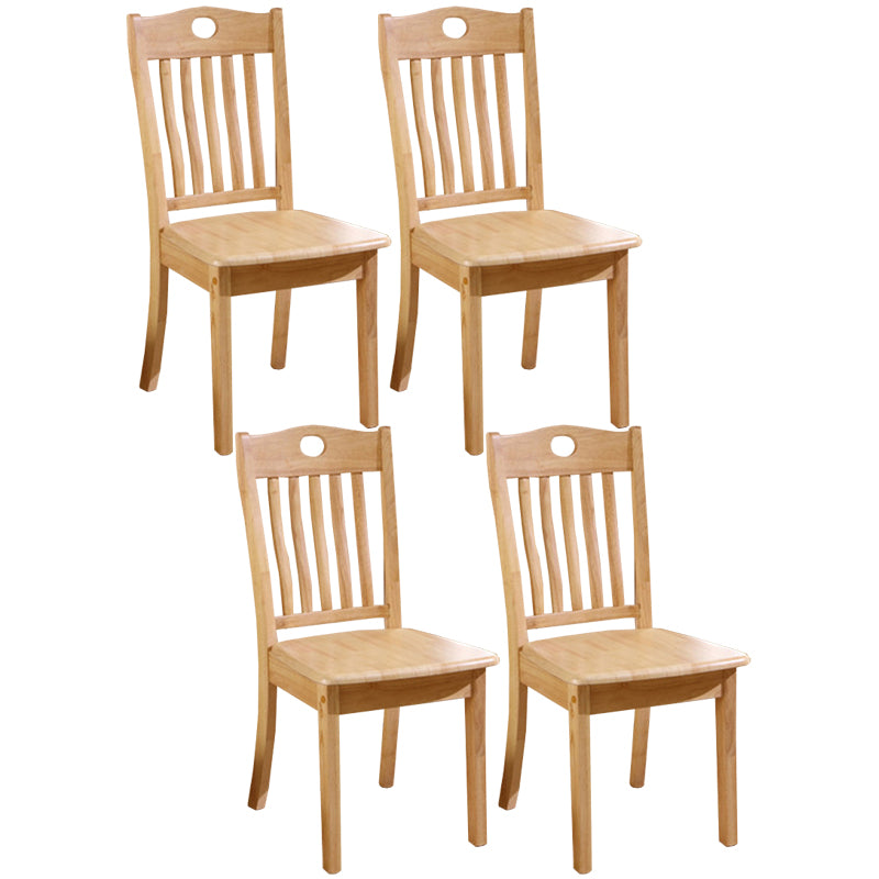 Silla lateral de madera maciza de estilo tradicional, silla de comedor con acabado mate para uso doméstico