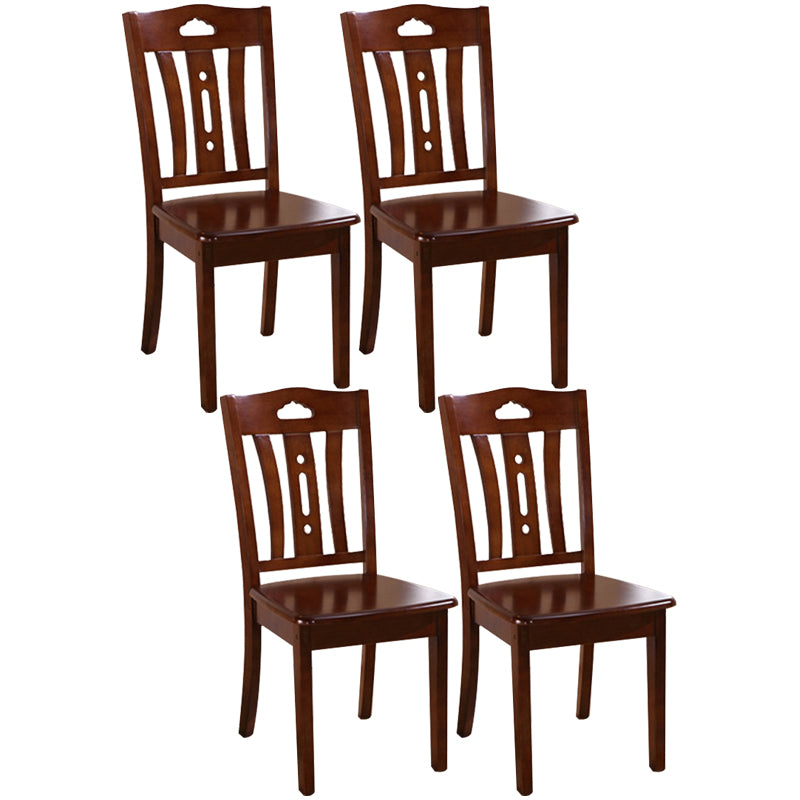 Silla lateral de madera maciza de estilo tradicional, silla de comedor con acabado mate para uso doméstico