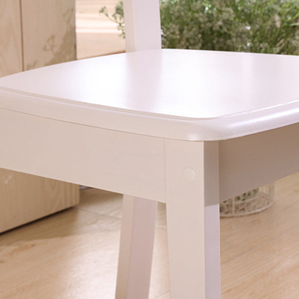 Silla lateral de madera maciza de estilo tradicional, silla de comedor con acabado mate para uso doméstico
