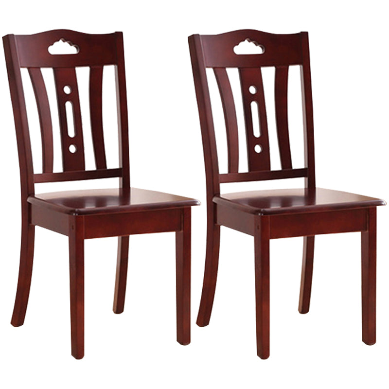 Silla lateral de madera maciza de estilo tradicional, silla de comedor con acabado mate para uso doméstico
