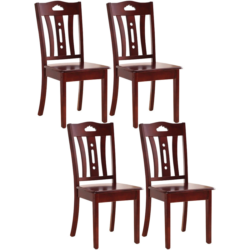 Silla lateral de madera maciza de estilo tradicional, silla de comedor con acabado mate para uso doméstico