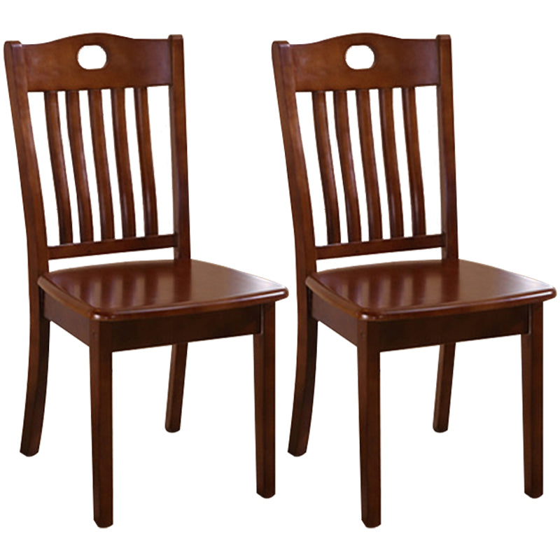 Silla lateral de madera maciza de estilo tradicional, silla de comedor con acabado mate para uso doméstico