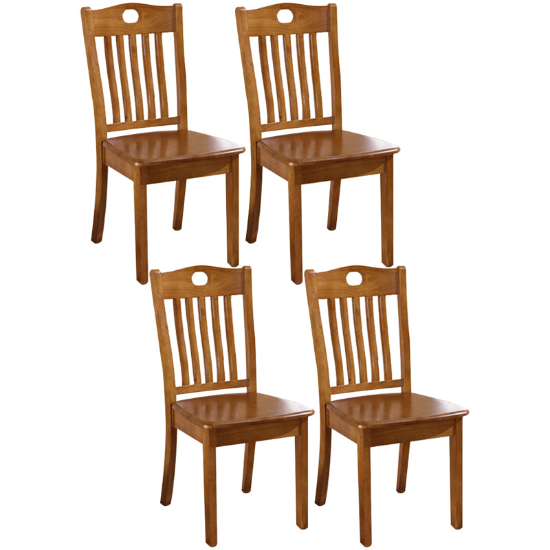 Silla lateral de madera maciza de estilo tradicional, silla de comedor con acabado mate para uso doméstico