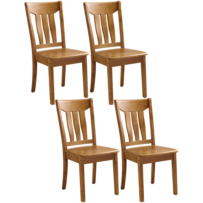 Silla lateral de madera maciza de estilo tradicional, silla de comedor con acabado mate para uso doméstico