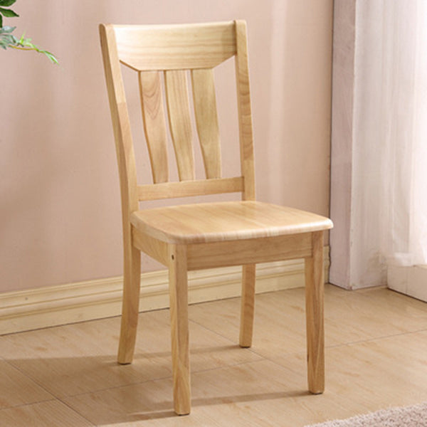 Silla lateral de madera maciza de estilo tradicional, silla de comedor con acabado mate para uso doméstico