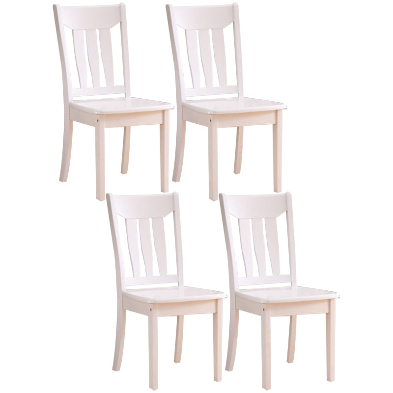 Silla lateral de madera maciza de estilo tradicional, silla de comedor con acabado mate para uso doméstico
