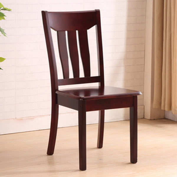Silla lateral de madera maciza de estilo tradicional, silla de comedor con acabado mate para uso doméstico