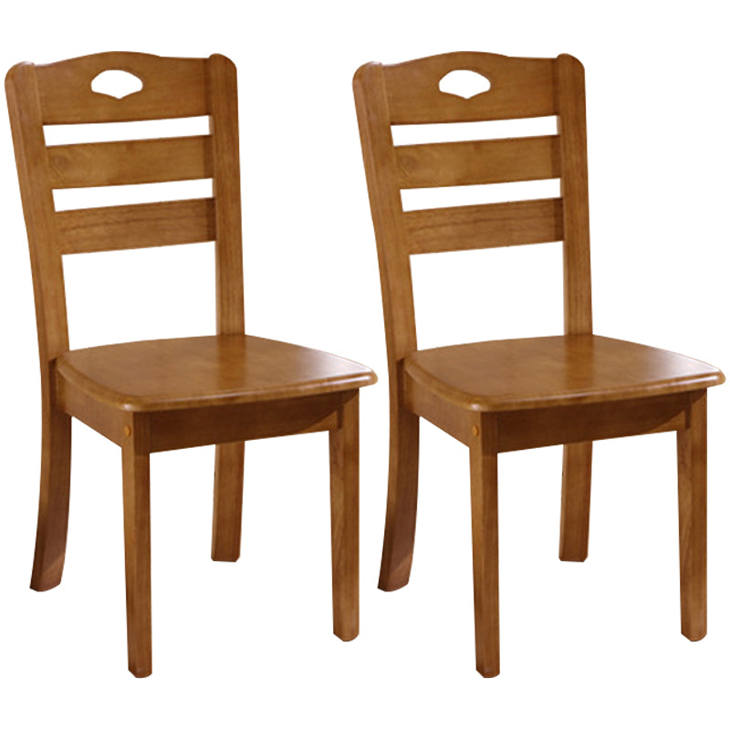 Silla lateral de madera maciza de estilo tradicional, silla de comedor con acabado mate para uso doméstico