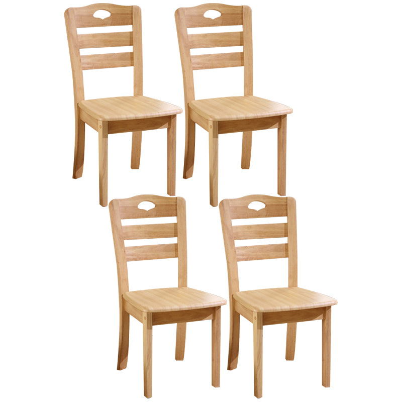 Silla lateral de madera maciza de estilo tradicional, silla de comedor con acabado mate para uso doméstico
