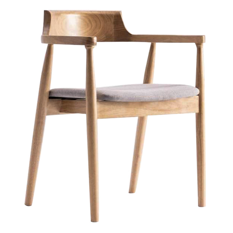 Chaise d'intérieur de style contemporain en bois massif, chaises latérales de salle à manger à dossier ouvert