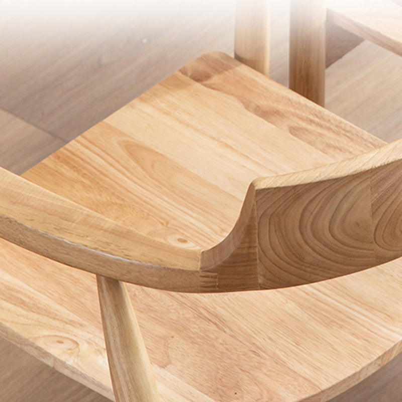 Chaise d'intérieur de style contemporain en bois massif, chaises latérales de salle à manger à dossier ouvert