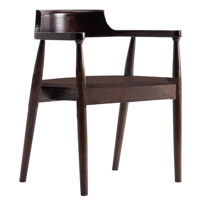 Chaise d'intérieur de style contemporain en bois massif, chaises latérales de salle à manger à dossier ouvert
