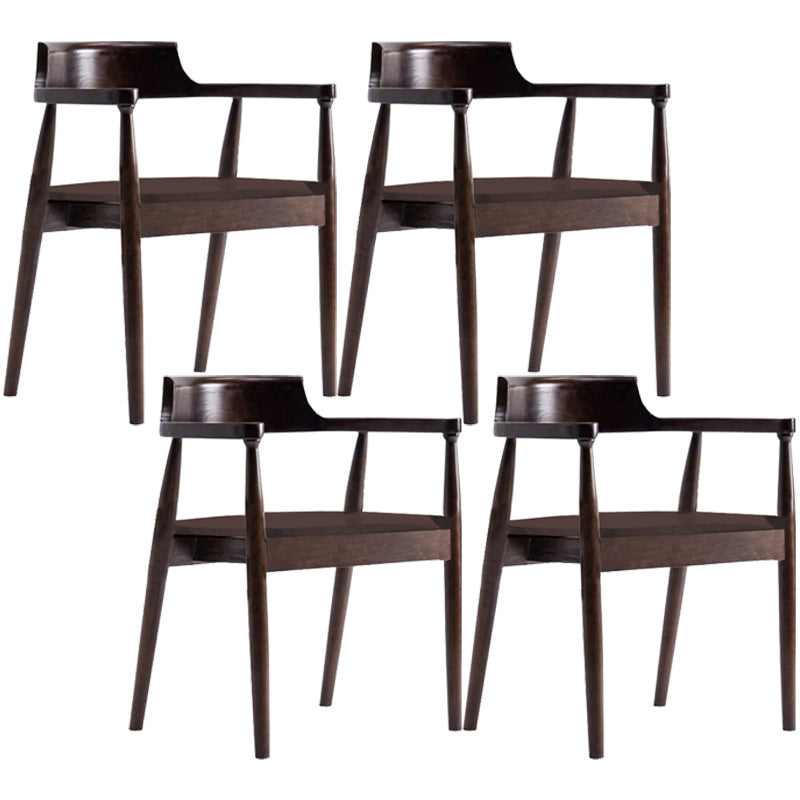Chaise d'intérieur de style contemporain en bois massif, chaises latérales de salle à manger à dossier ouvert