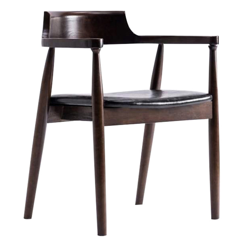 Chaise d'intérieur de style contemporain en bois massif, chaises latérales de salle à manger à dossier ouvert
