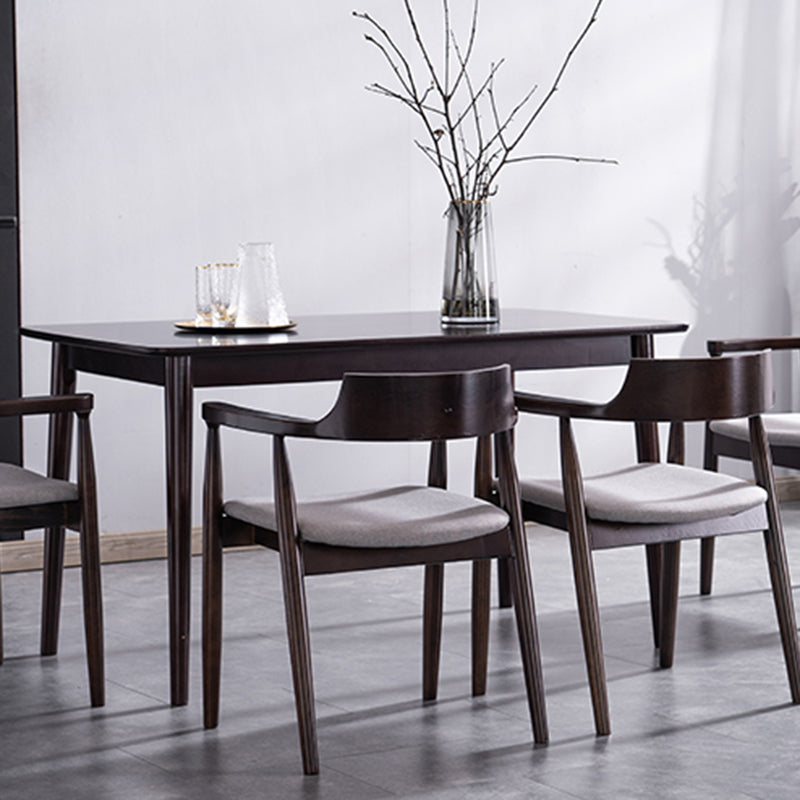Chaise d'intérieur de style contemporain en bois massif, chaises latérales de salle à manger à dossier ouvert