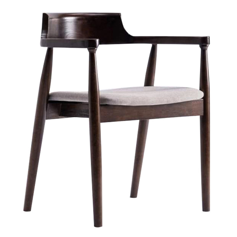 Chaise d'intérieur de style contemporain en bois massif, chaises latérales de salle à manger à dossier ouvert
