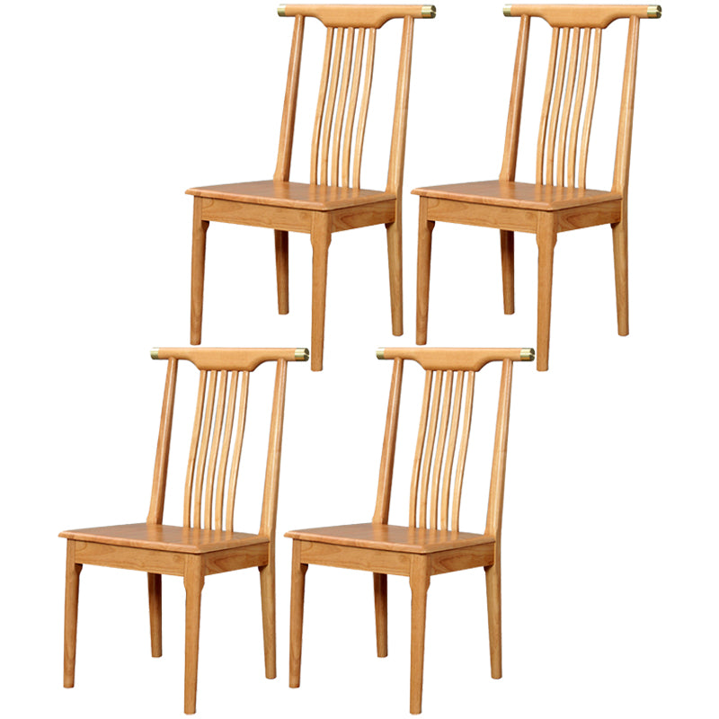 Chaises de salle à manger traditionnelles en bois massif, chaise latérale à dossier à lattes pour la maison