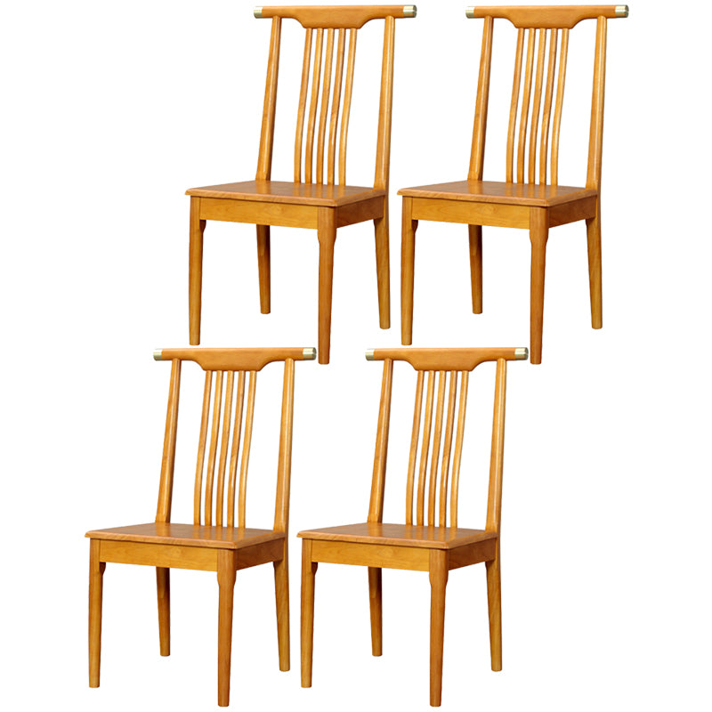 Chaises de salle à manger traditionnelles en bois massif, chaise latérale à dossier à lattes pour la maison