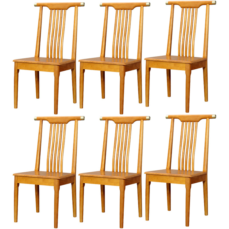 Chaises de salle à manger traditionnelles en bois massif, chaise latérale à dossier à lattes pour la maison