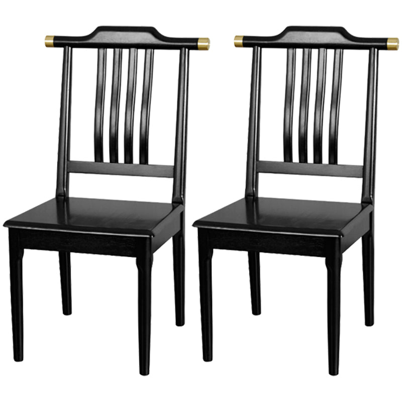 Chaises de salle à manger traditionnelles en bois massif, chaise latérale à dossier à lattes pour la maison