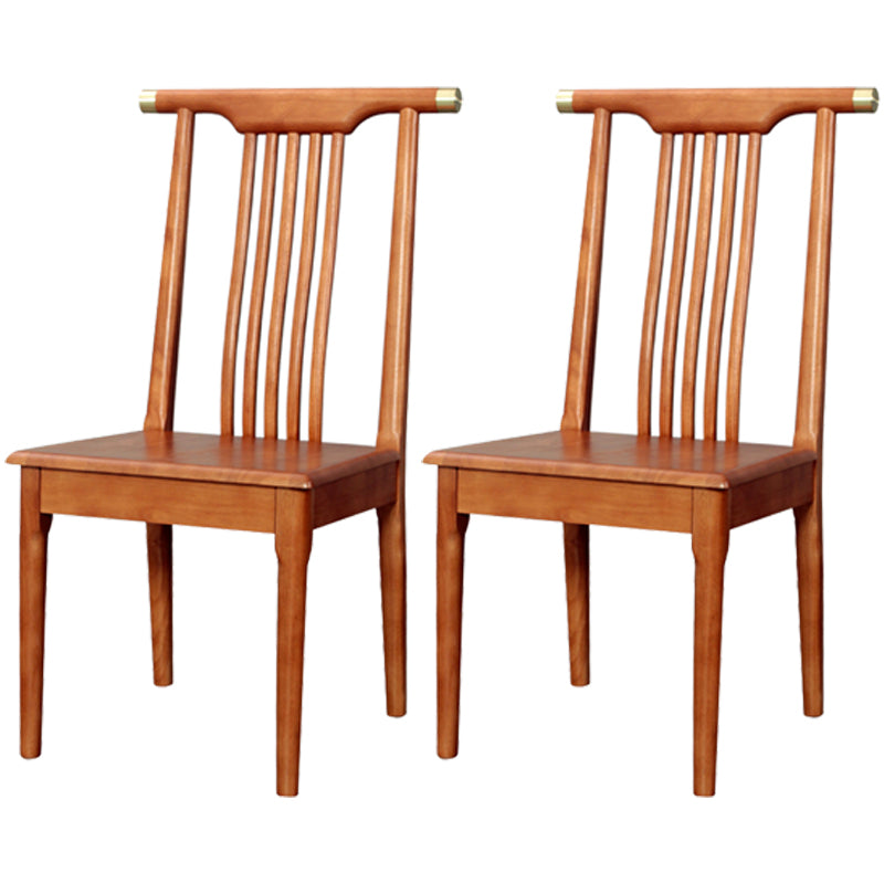 Chaises de salle à manger traditionnelles en bois massif, chaise latérale à dossier à lattes pour la maison
