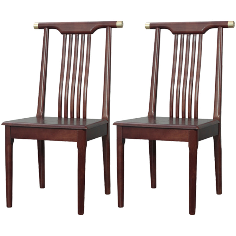 Chaises de salle à manger traditionnelles en bois massif, chaise latérale à dossier à lattes pour la maison