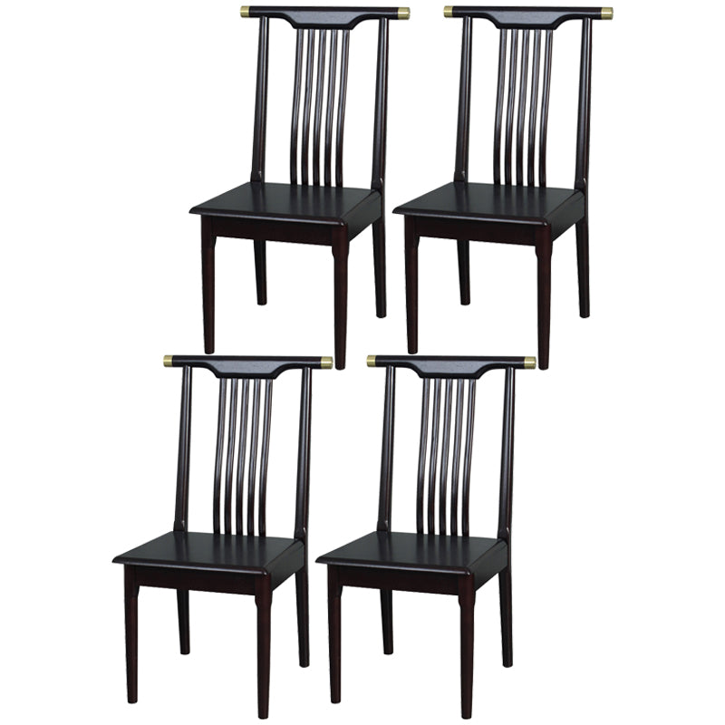 Chaises de salle à manger traditionnelles en bois massif, chaise latérale à dossier à lattes pour la maison