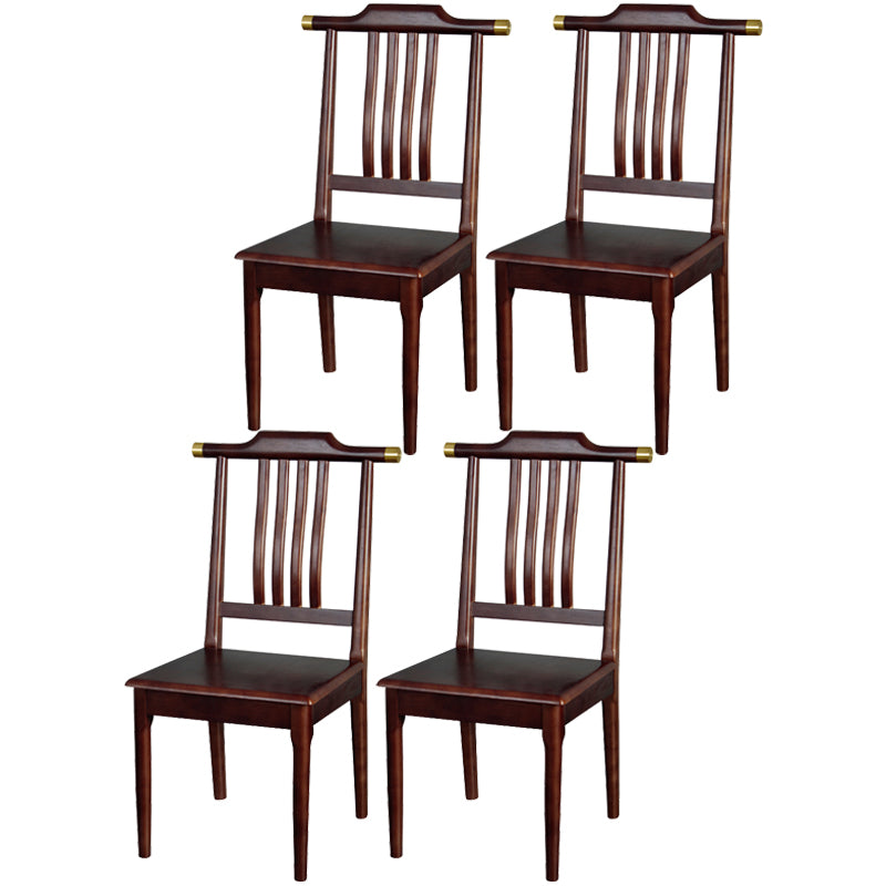Chaises de salle à manger traditionnelles en bois massif, chaise latérale à dossier à lattes pour la maison